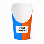Scoop cups with print