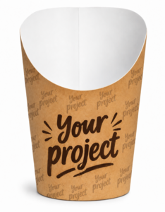 Paper scoop cups with printing